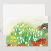 Blooming Snowdrops en een afbeelding van een egel Feestdagenkaart (Voorkant / Achterkant)