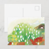 Blooming Snowdrops en een Hedgel Briefkaart (Voorkant / Achterkant)