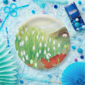 Blooming Snowdrops en een Hedgel Papieren Bordje (Feest)