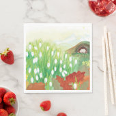 Blooming Snowdrops en een Hedgel Servet (Insitu)