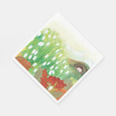 Blooming Snowdrops en een Hedgel Servet (Hoek)