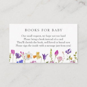 Blooming Spring Flowers Boeken voor Baby Informatiekaartje
