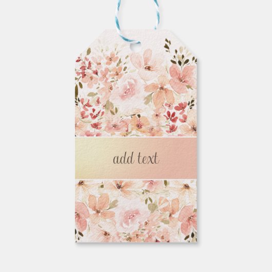 Blooming Spring Flowers Cadeaulabel (Achterkant)