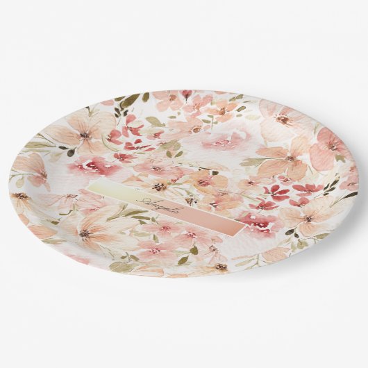 Blooming Spring Flowers Papieren Bordje (Gekanteld)