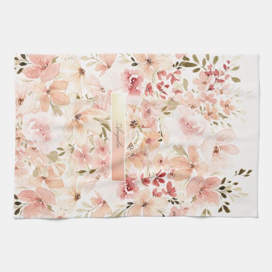 Blooming Spring Flowers Theedoek (Horizontaal)