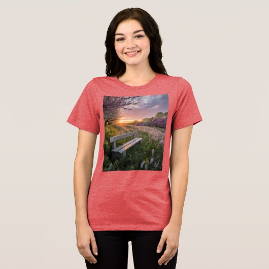 Blooming Spring Sunset T-shirt (Voorkant volledig)