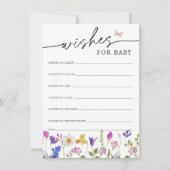 Blooming Spring Wildflower Wensen voor Baby Kaart (Voorkant)