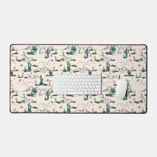 Blooming Succulents Patroon Bureaumat (Keyboard & Muis)