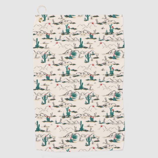 Blooming Succulents Patroon Golfhanddoek (Voorkant)