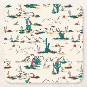 Blooming Succulents Patroon Kartonnen Onderzetters