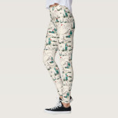 Blooming Succulents Patroon Leggings (Links)