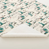 Blooming Succulents Patroon Sherpa Deken (3/4)