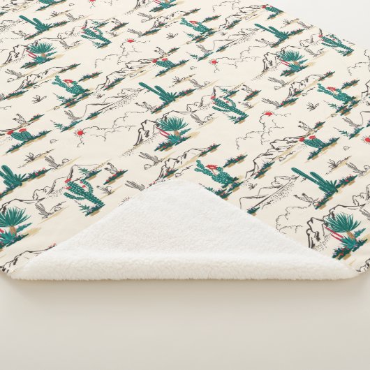 Blooming Succulents Patroon Sherpa Deken (3/4)