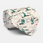 Blooming Succulents Patroon Stropdas (Opgerold)