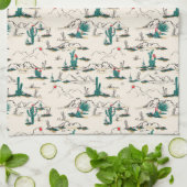 Blooming Succulents Patroon Theedoek (Gevouwen)