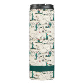 Blooming Succulents Patroon Thermosbeker (Achterkant)