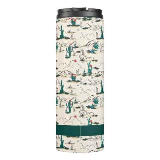 Blooming Succulents Patroon Thermosbeker (Achterkant)