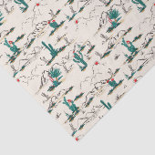 Blooming Succulents Patroon Tissuepapier (Detail)