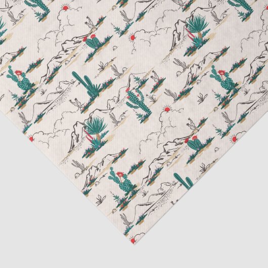 Blooming Succulents Patroon Tissuepapier (Detail)