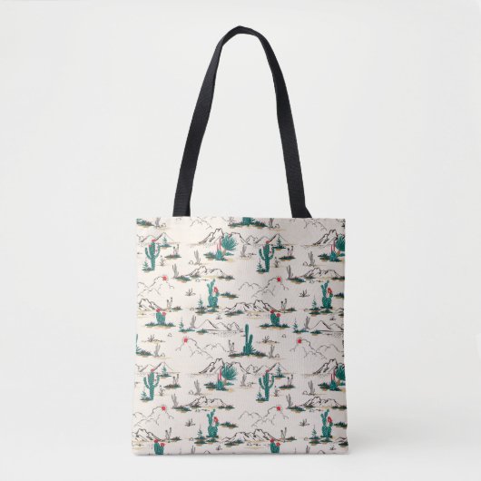 Blooming Succulents Patroon Tote Bag (Voorkant)