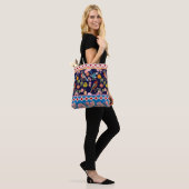 Blooming Summer Flowers and Playful Paradise Birds Tote Bag (Op model)