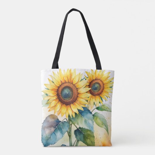 Blooming Sunshine Canvas Canvas tas (Achterkant)