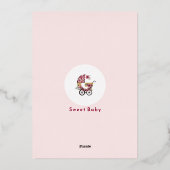 Blooming Tree Baby shower Folie Uitnodiging (Achterkant)