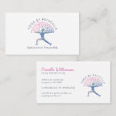 Blooming Tree Woman Yoga Pose Logo Visitekaartje (Voorkant / Achterkant)