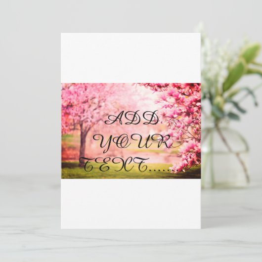 Blooming trees Pinkish BLOOmish Save The Date (Staand voorkant)