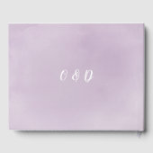 Blooming van botanische paarse bruiloft gastenboek (Achterkant)