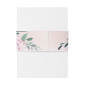 Blooming van botanische paarse monogram van de flo uitnodigingen wikkel (Achterkant Voorbeeld)