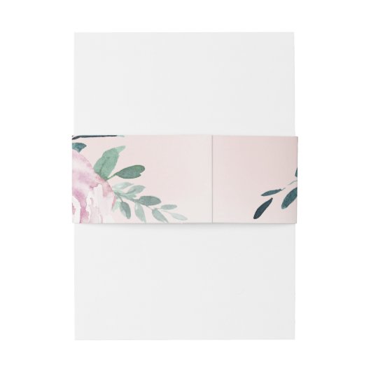 Blooming van botanische paarse monogram van de flo uitnodigingen wikkel (Achterkant Voorbeeld)