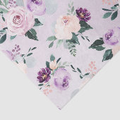 Blooming van botanische paarse waterverf floraal tissuepapier (Detail)