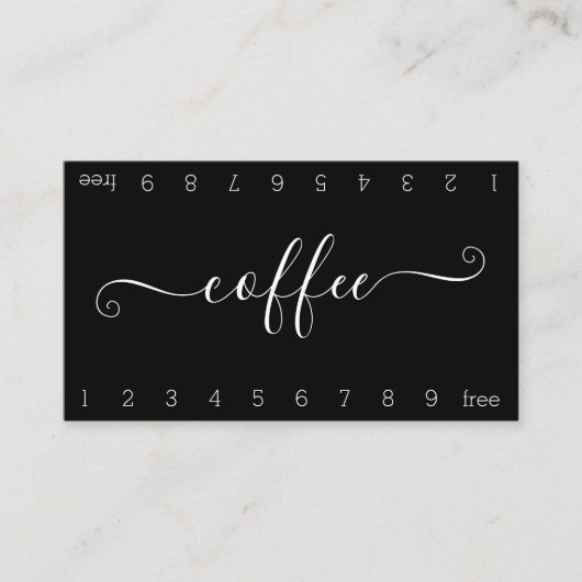Blooming van een dubbele-nummer koffiedop klantenkaartje (Voorkant)