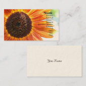 Blooming van Gele Zonnebloem Visitekaartje (Voorkant / Achterkant)