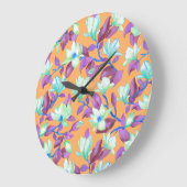 Blooming van magnolia op vanilla sky grote klok (Hoek)