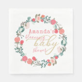 Blooming van papier van Floral Baby shower Napkin Servet (Voorkant)