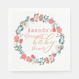 Blooming van papier van Floral Baby shower Napkin Servet