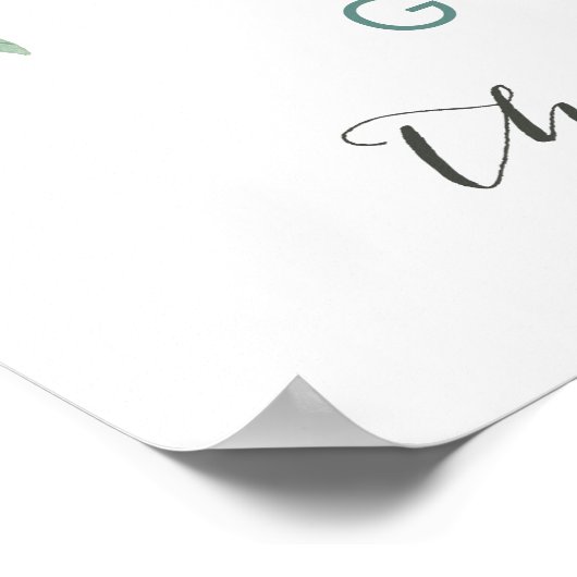 Blooming van Waterverf Kaarten en geschenken Poste Poster (Hoek)