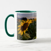 Blooming van zonnebloemen mok (Links)