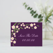Blooming Vine Save the Date Briefkaarten (Staand voorkant)