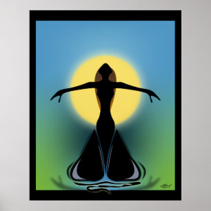 Blooming Vrouw Poster