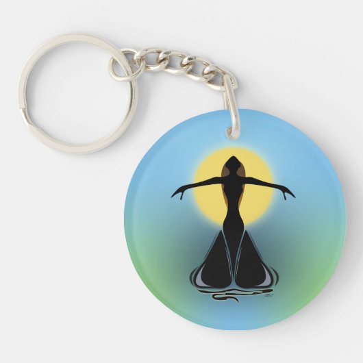 Blooming Vrouw Sleutelhanger (Voorkant)