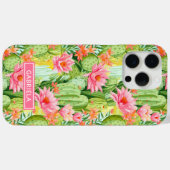 Blooming Watercolor Cacti Personalized Case-Mate iPhone Case (Achterkant (horizontaal))