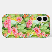 Blooming Watercolor Cacti Personalized Case-Mate iPhone Case (Achterkant (horizontaal))