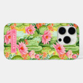 Blooming Watercolor Cacti Personalized Case-Mate iPhone Case (Achterkant (horizontaal))
