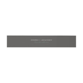 Blooming Waterverf Grey Invitation Belly Band Uitnodigingen Wikkel