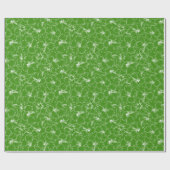 Blooming White Hibiscus Flowers op Green Cadeaupapier (Vlak)