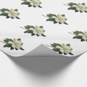 Blooming White Magnolia Blossom Flowers Cadeaupapier (Hoek)