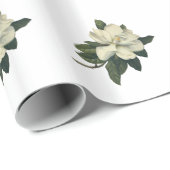  Blooming White Magnolia Blossom Flowers Cadeaupapier (Rol Hoek)